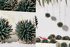 Senses Play ▣ Handmade Banana Fiber Paper ▣ Christmas Decoration - Green ▣ 41