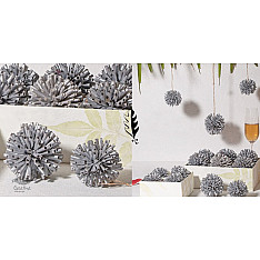 Senses Play ▣ Handmade Banana Fiber Paper ▣ Christmas Decoration - Grey ▣ 43