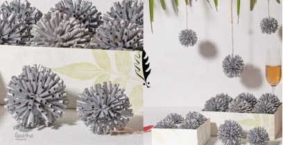 Senses Play ▣ Handmade Banana Fiber Paper ▣ Christmas Decoration - Grey ▣ 43