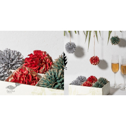 Senses Play ▣ Handmade Banana Fiber Paper ▣ Christmas Decoration (Set of 6) ▣ 40