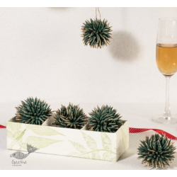 Senses Play ▣ Handmade Banana Fiber Paper ▣ Christmas Decoration - Green ▣ 41