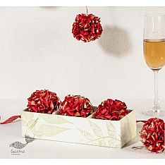 Senses Play ▣ Handmade Banana Fiber Paper ▣ Christmas Decoration (Red) ▣ 42