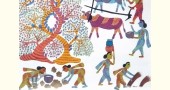 tribal gond painting- Village