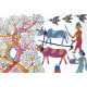 tribal gond painting- Village