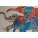 Elephant -tribal gond painting - paper sheet