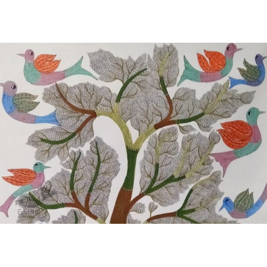 tribal gond painting- Tree