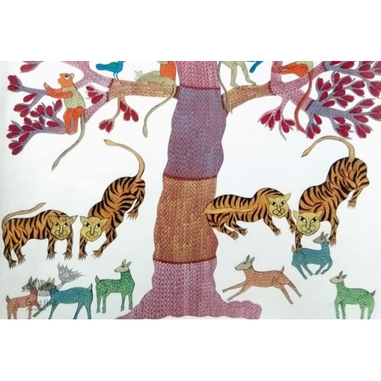 tribal gond painting- Tigers