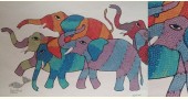 Elephant -tribal gond painting - paper sheet