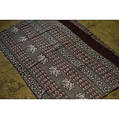 Saanjhh . साँझ | Dabu Block Printed Cotton Grey Saree 