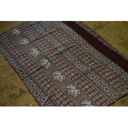 Saanjhh . साँझ | Dabu Block Printed Cotton Grey Saree 