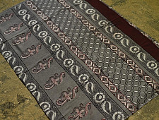 Saanjhh . साँझ | Dabu Block Printed Cotton Saree - Butterfly motif