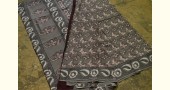 shop dabu hand block printed cotton saree - Butterfly motif 