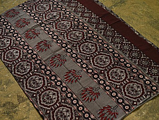 Saanjhh . साँझ | Block Printed Cotton Dabu Saree - Flower Motif