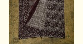 shop dabu hand block printed cotton saree - Flower Motif