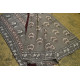 shop dabu hand block printed cotton saree - Lotus Printed in Grey Color