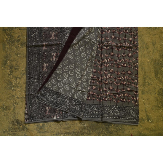 shop dabu hand block printed cotton saree