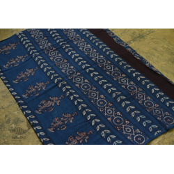 Saanjhh . साँझ | Dabu Block Printed Indigo Cotton Saree 