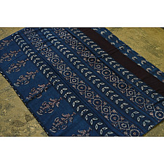Saanjhh . साँझ | Block Printed Cotton Dabu Saree - Lotus Motif