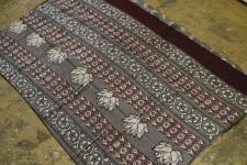 Saanjhh . साँझ | Block Printed Cotton Dabu Saree - Brown 