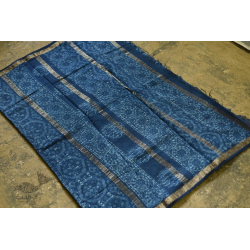 Saanjhh . साँझ | Dabu  Block Print - Maheshwari Indigo Saree