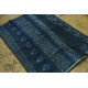 shop Dabu  Block Print - Chanderi Indigo Saree pigeon-motif