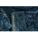 shop Dabu  Block Print - Chanderi Indigo Saree pigeon-motif