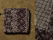 Saanjhh . साँझ | Block Printed Cotton Dabu Saree - Flower Motif