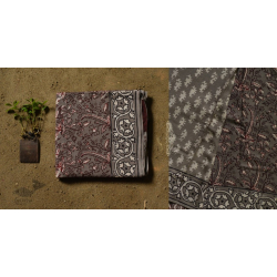 Saanjhh . साँझ | Dabu Block Printed Cotton Grey Saree 