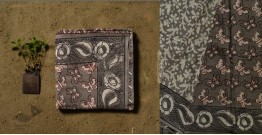 Saanjhh . साँझ | Dabu Block Printed Cotton Saree - Butterfly motif