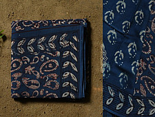 Saanjhh . साँझ | Dabu Block Printed Indigo Cotton Saree 