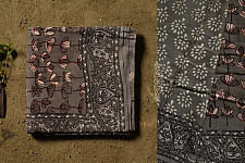 Saanjhh . साँझ | Dabu Hand Block Printed Cotton Saree 