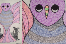 Gond Art | An Owl (15"x 22")