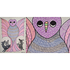 Gond Art | An Owl (15"x 22")