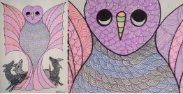 Gond Art | An Owl (15"x 22")