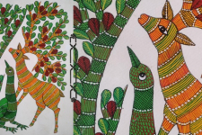 Gond Art | Parrot (14"x15")