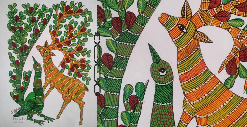 Gond Parrot Painting - indian art