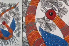 Gond Art | Peacock (14"x15")