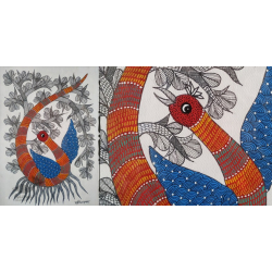 Gond Art | Peacock (14"x15")