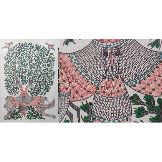 Gond art india - Pigeon 