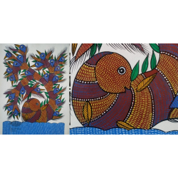 Gond Art | Tribe Painting (14"x15")