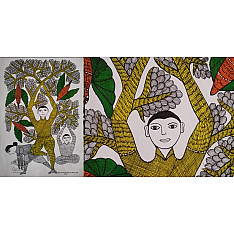 Gond Art | Yoga (15"x 22")