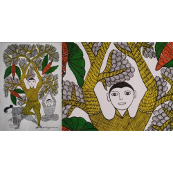 Gond Art | Yoga (15"x 22")