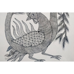 Gond Art | Rooster (14"x15")