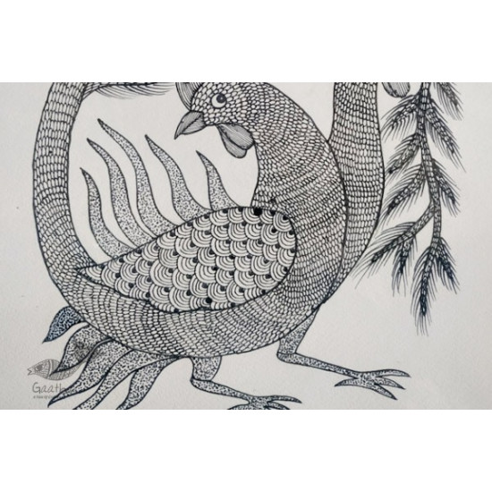 Gond art- rooster