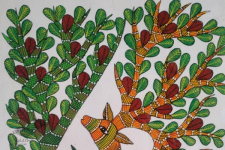 Gond Art | Parrot (14"x15")