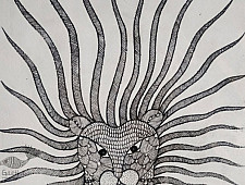 Gond Art | Lion (14"x15")