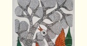 Gond art -Peacock & Birds