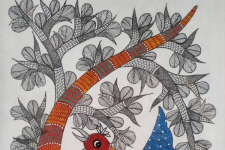 Gond Art | Peacock (14"x15")