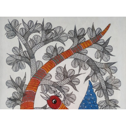 Gond Art | Peacock (14"x15")