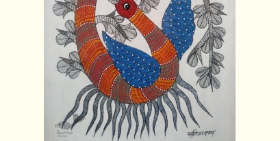 Gond Art | Peacock (14"x15")